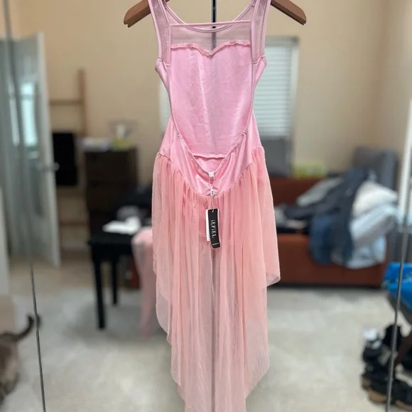 Girl’s Dance Leotard/Dress Costume with SweetheartNeckline and Flowy Skirt - Picture 2 of 6